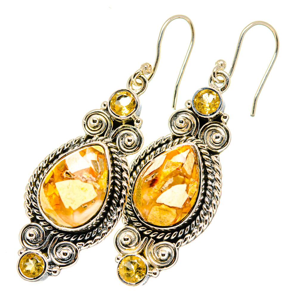 Brecciated Mookaite Earrings handcrafted by Anasilvercos - EARR420098