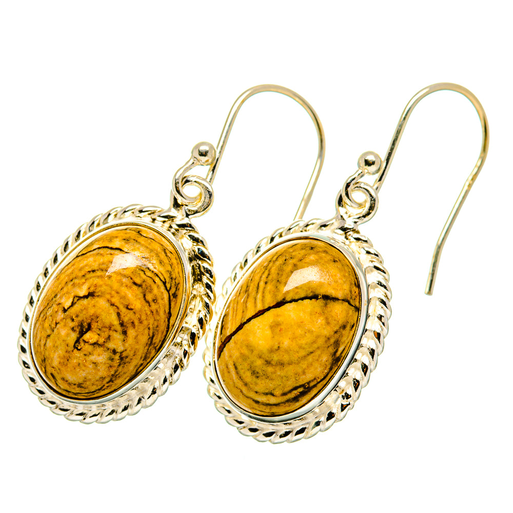 Picture Jasper Earrings handcrafted by Anasilvercos - EARR420106