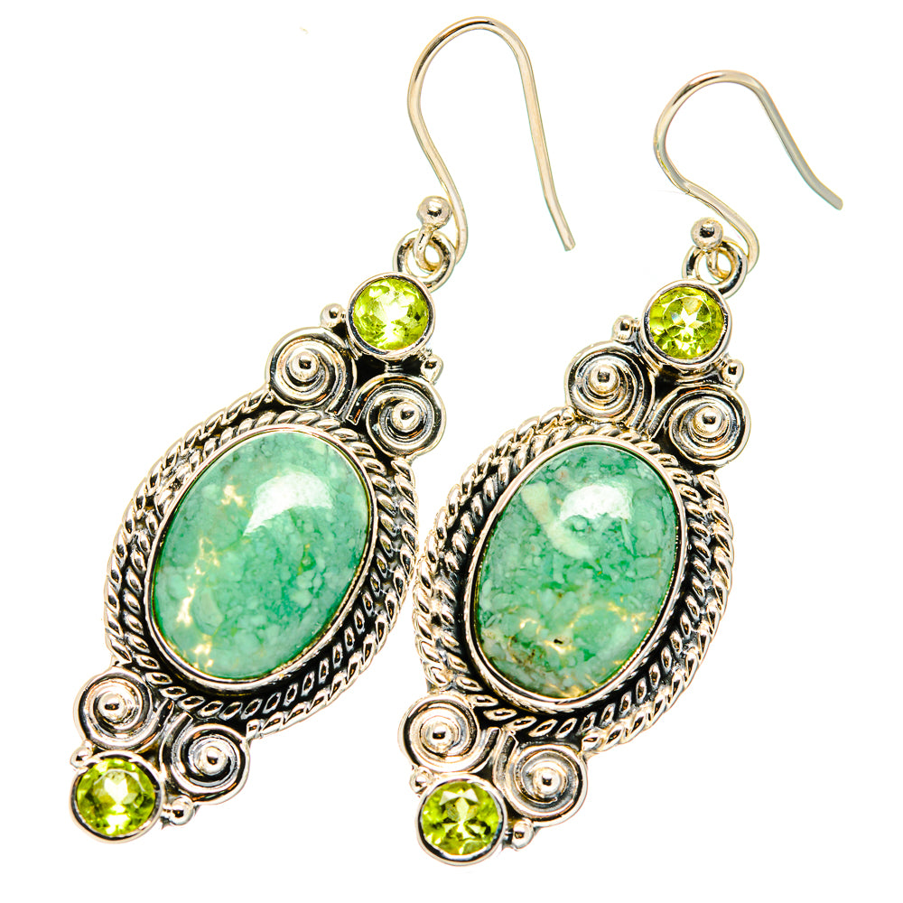 Green Quartz Earrings handcrafted by Anasilvercos - EARR420110