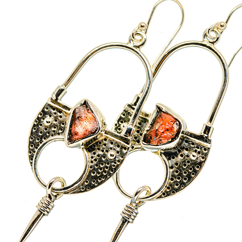 Garnet Earrings handcrafted by Anasilvercos - EARR420111