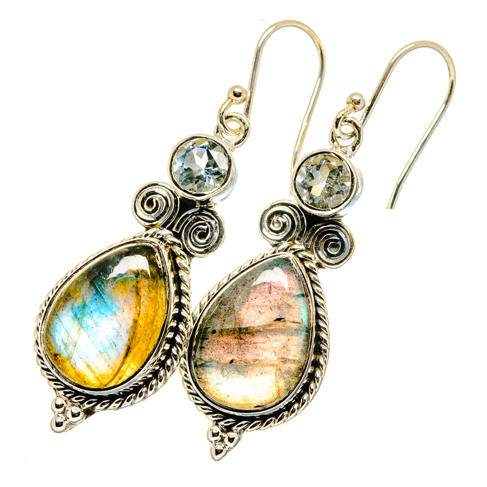 Labradorite Earrings handcrafted by Anasilvercos - EARR420118