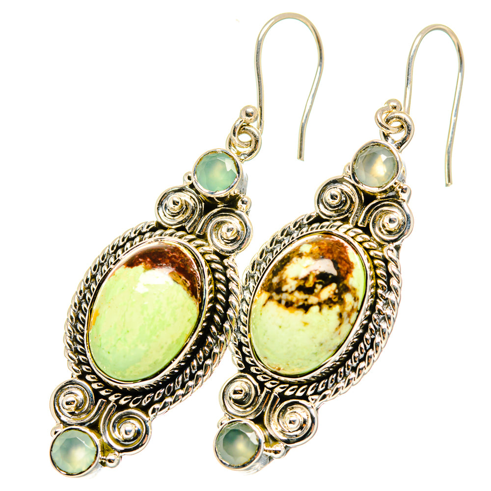 Lemon Chrysoprase Earrings handcrafted by Anasilvercos - EARR420135