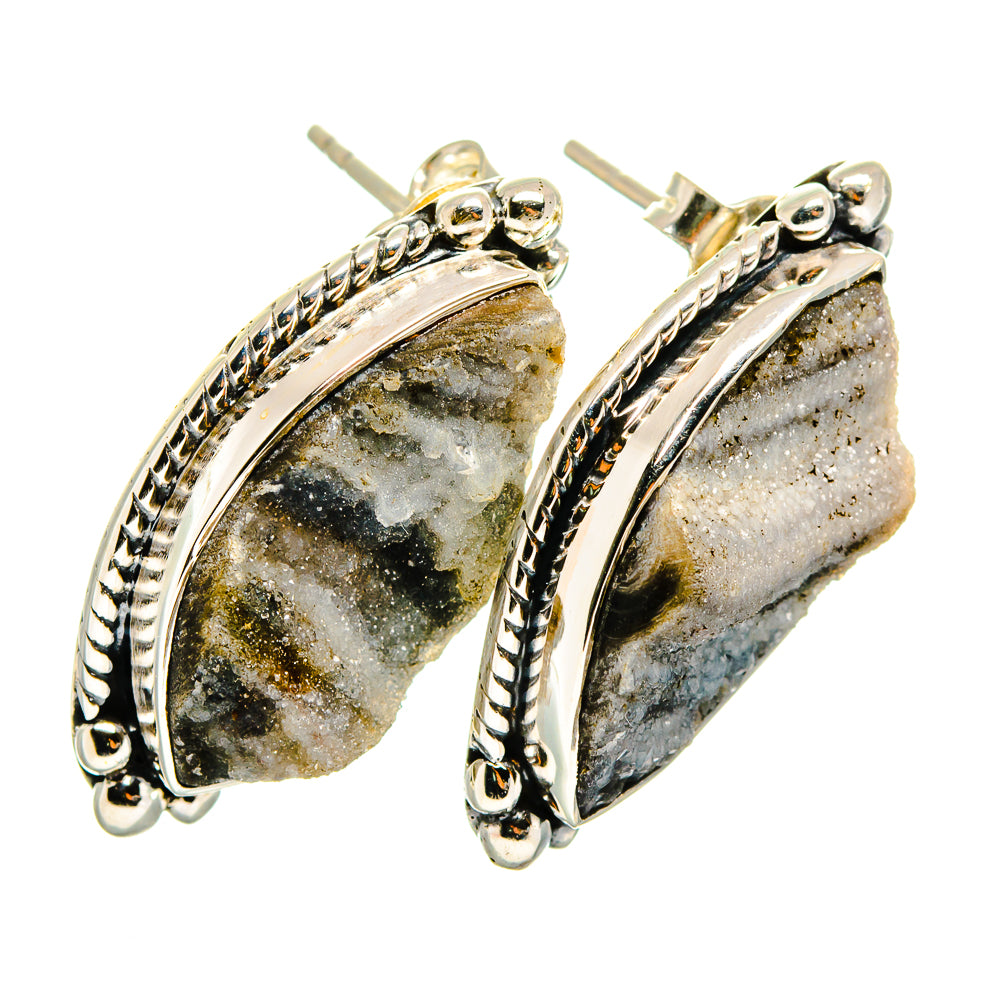 Desert Druzy Earrings handcrafted by Anasilvercos - EARR420154