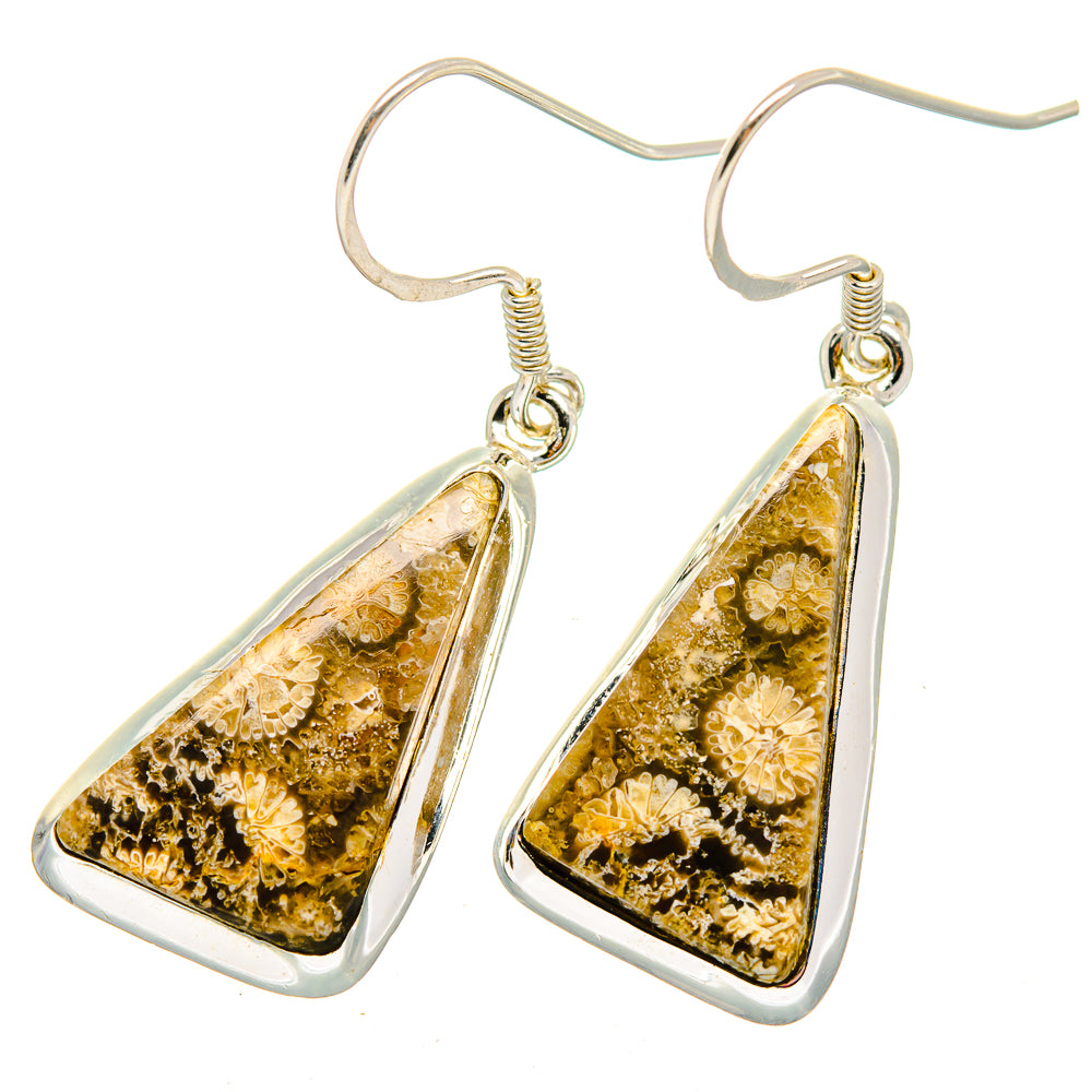 Fossil Coral Earrings handcrafted by Anasilvercos - EARR420166