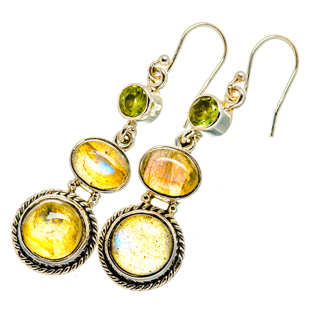 Labradorite Earrings handcrafted by Anasilvercos - EARR420176