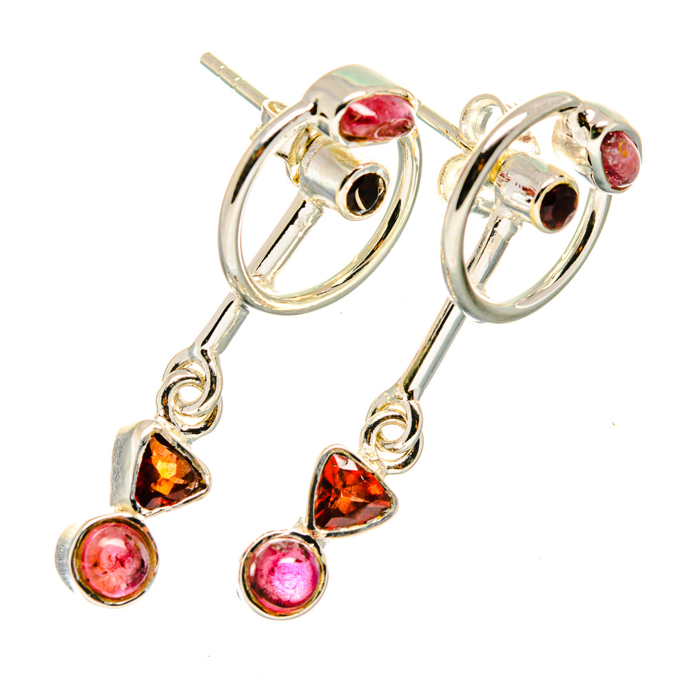 Garnet Earrings handcrafted by Anasilvercos - EARR420179