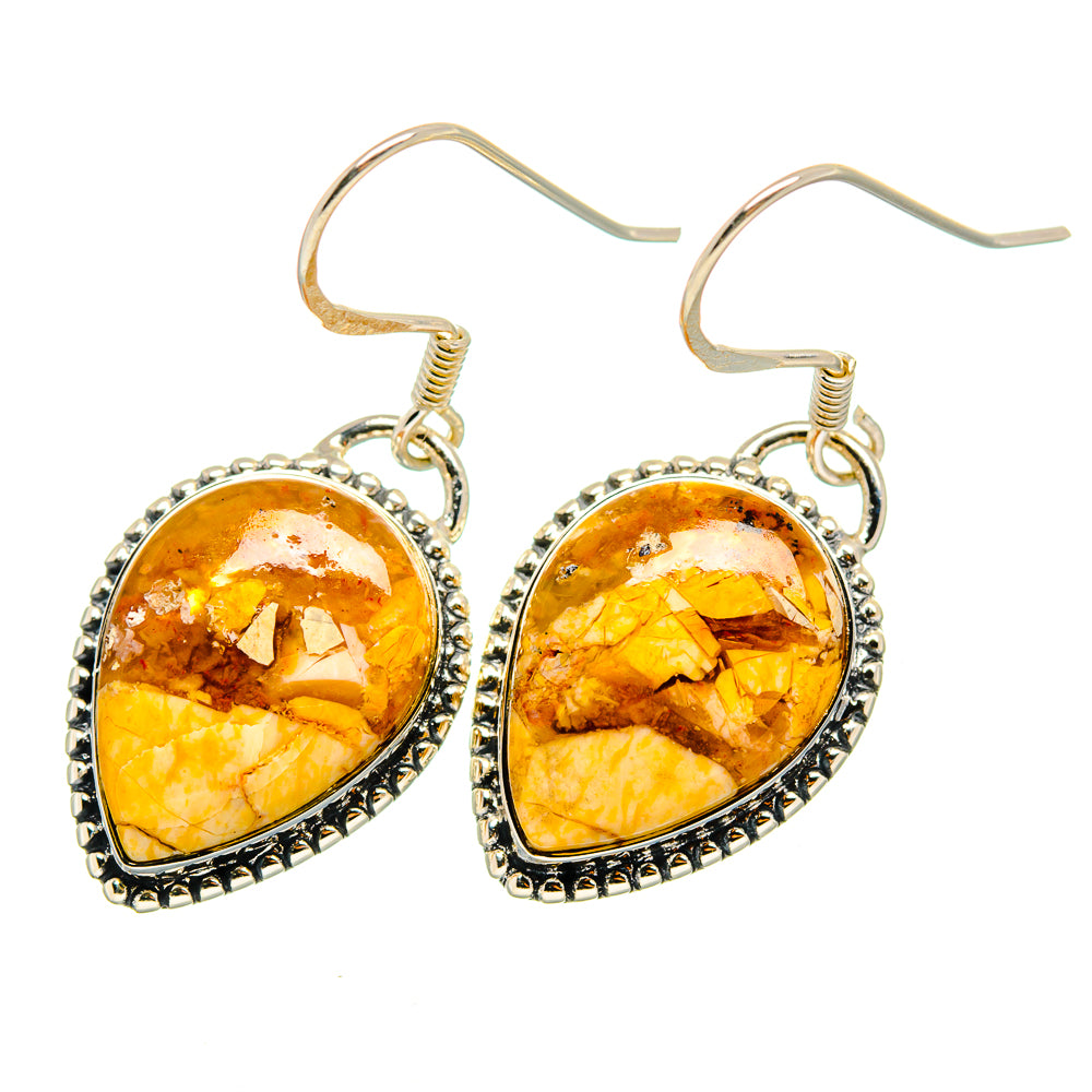 Brecciated Mookaite Earrings handcrafted by Anasilvercos - EARR420180