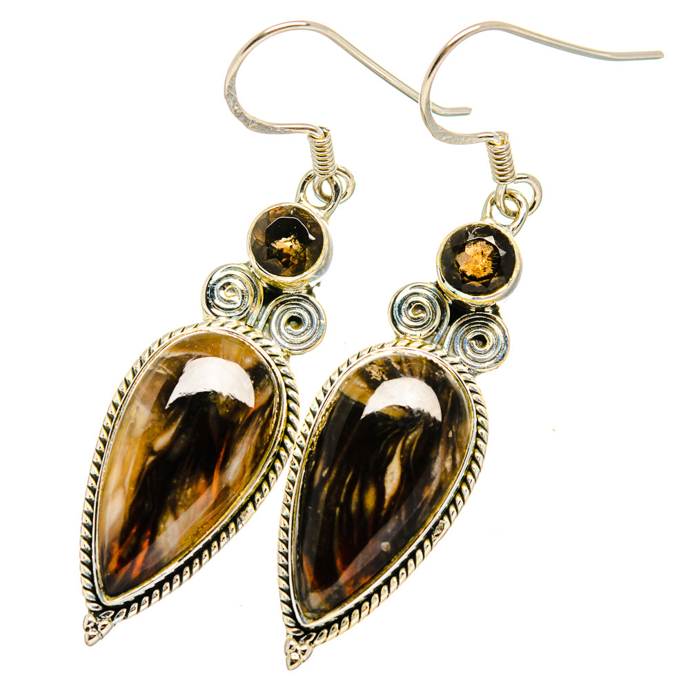 Peanut Wood Jasper Earrings handcrafted by Anasilvercos - EARR420181