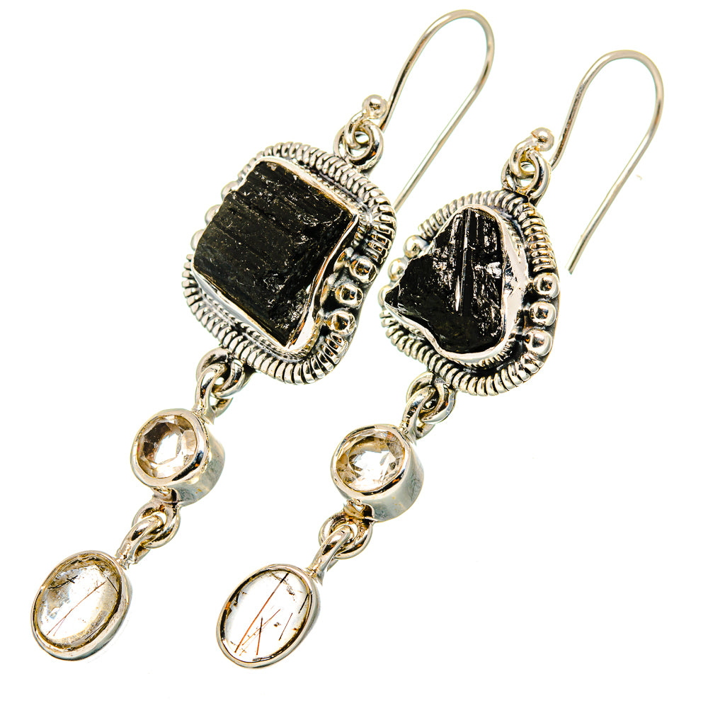 Black Tourmaline Earrings handcrafted by Anasilvercos - EARR420183