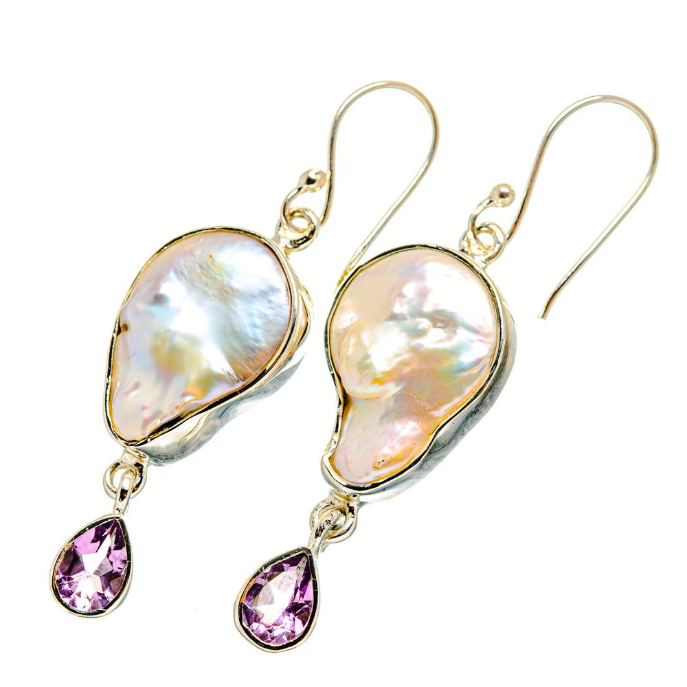 Mother Of Pearl Earrings handcrafted by Anasilvercos - EARR420184