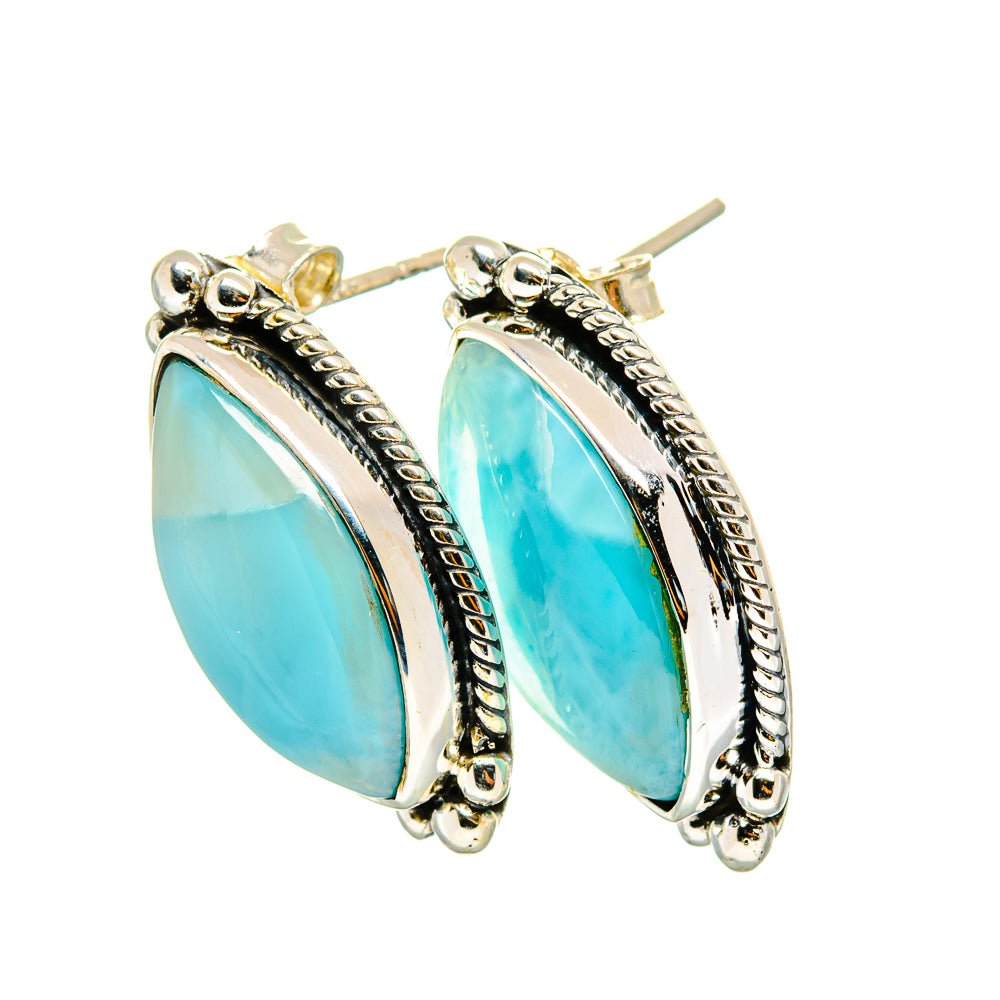 Larimar Earrings handcrafted by Anasilvercos - EARR420188