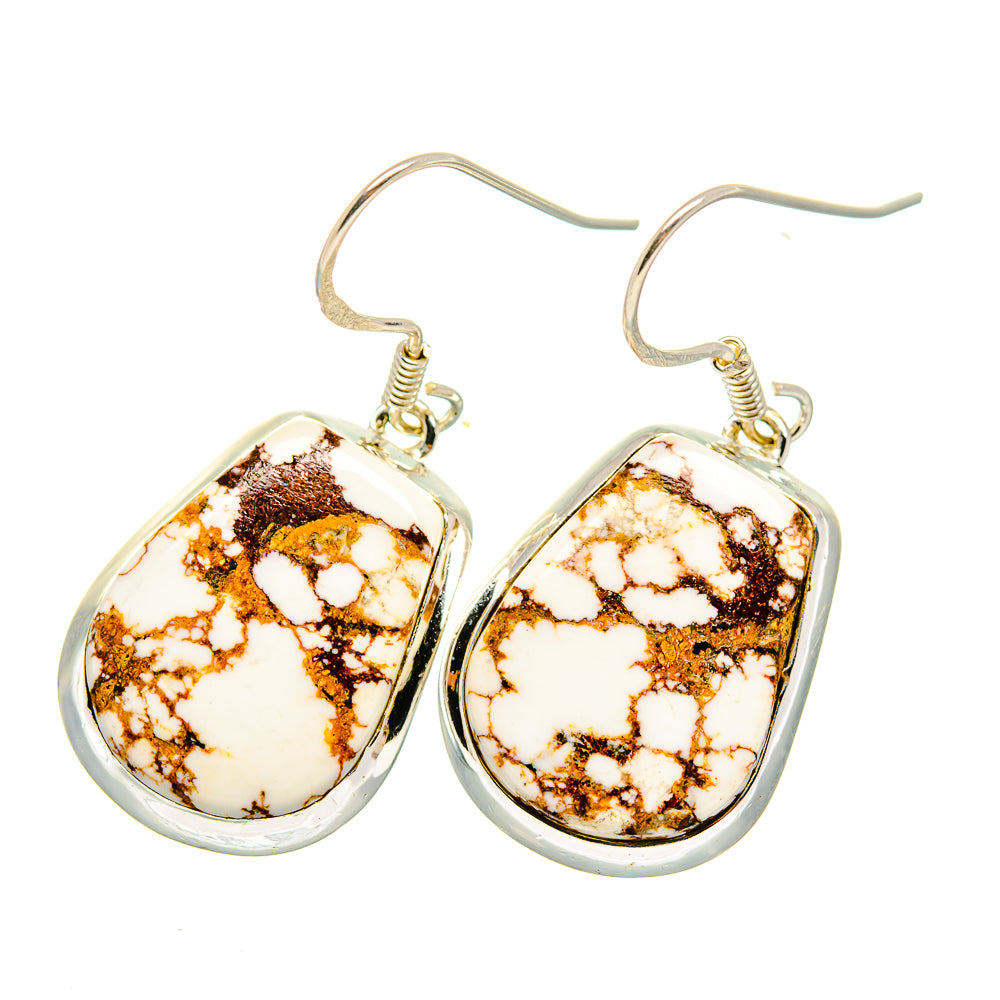 Peanut Wood Jasper Earrings handcrafted by Anasilvercos - EARR420195