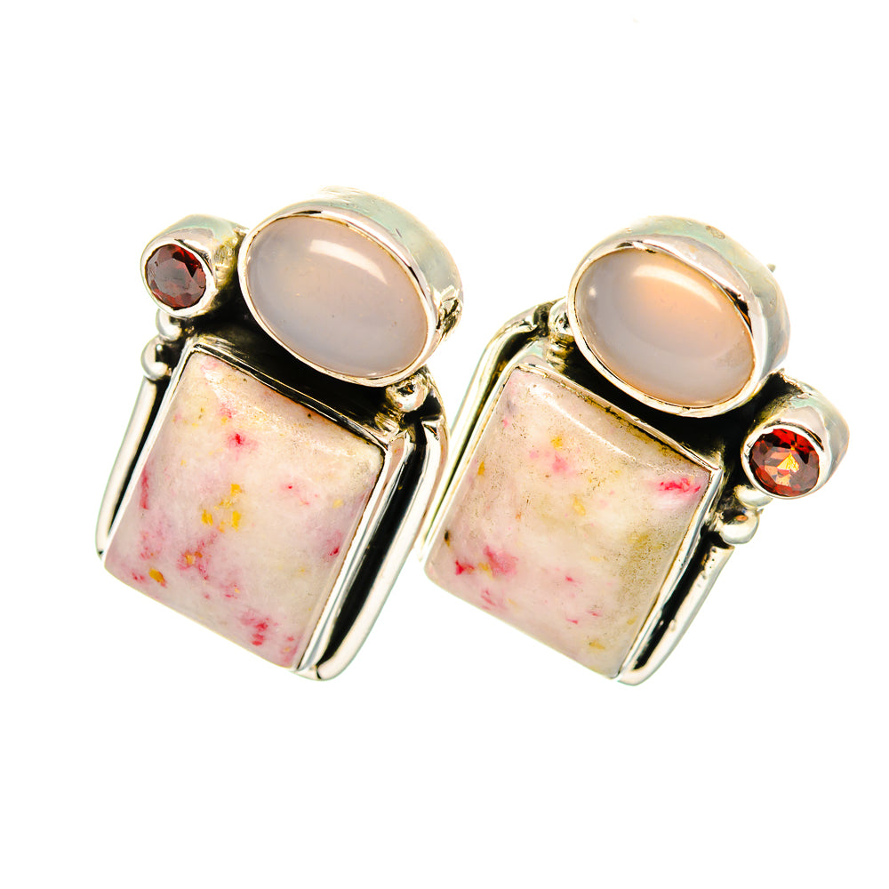 Thulite Earrings handcrafted by Anasilvercos - EARR420213
