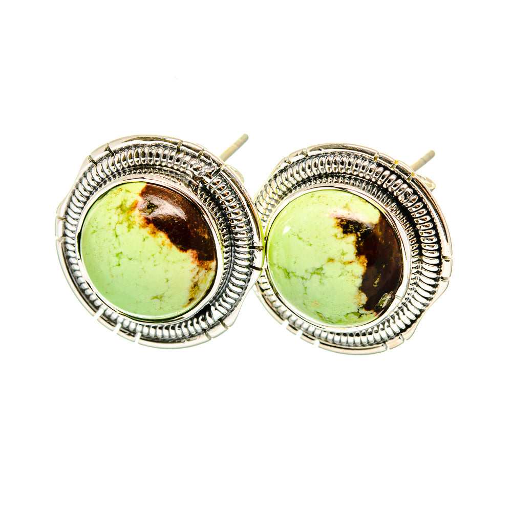 Lemon Chrysoprase Earrings handcrafted by Anasilvercos - EARR420233