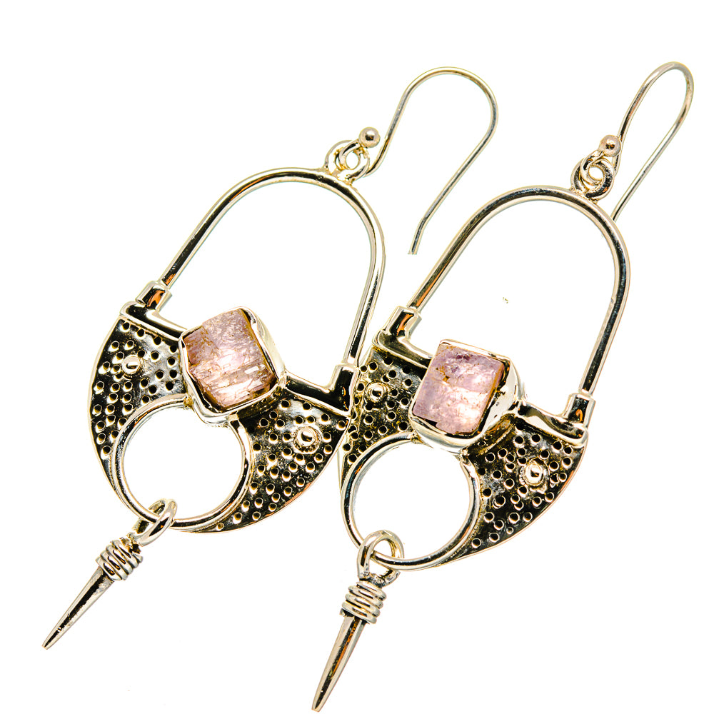 Rose Quartz Earrings handcrafted by Anasilvercos - EARR420240