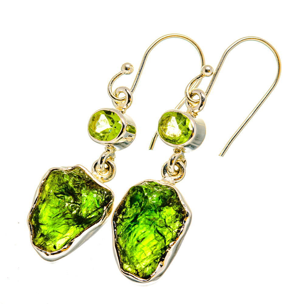 Chrome Diopside Earrings handcrafted by Anasilvercos - EARR420257