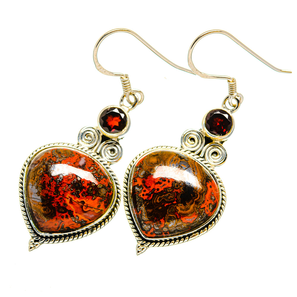Moroccan Agate Earrings handcrafted by Anasilvercos - EARR420258