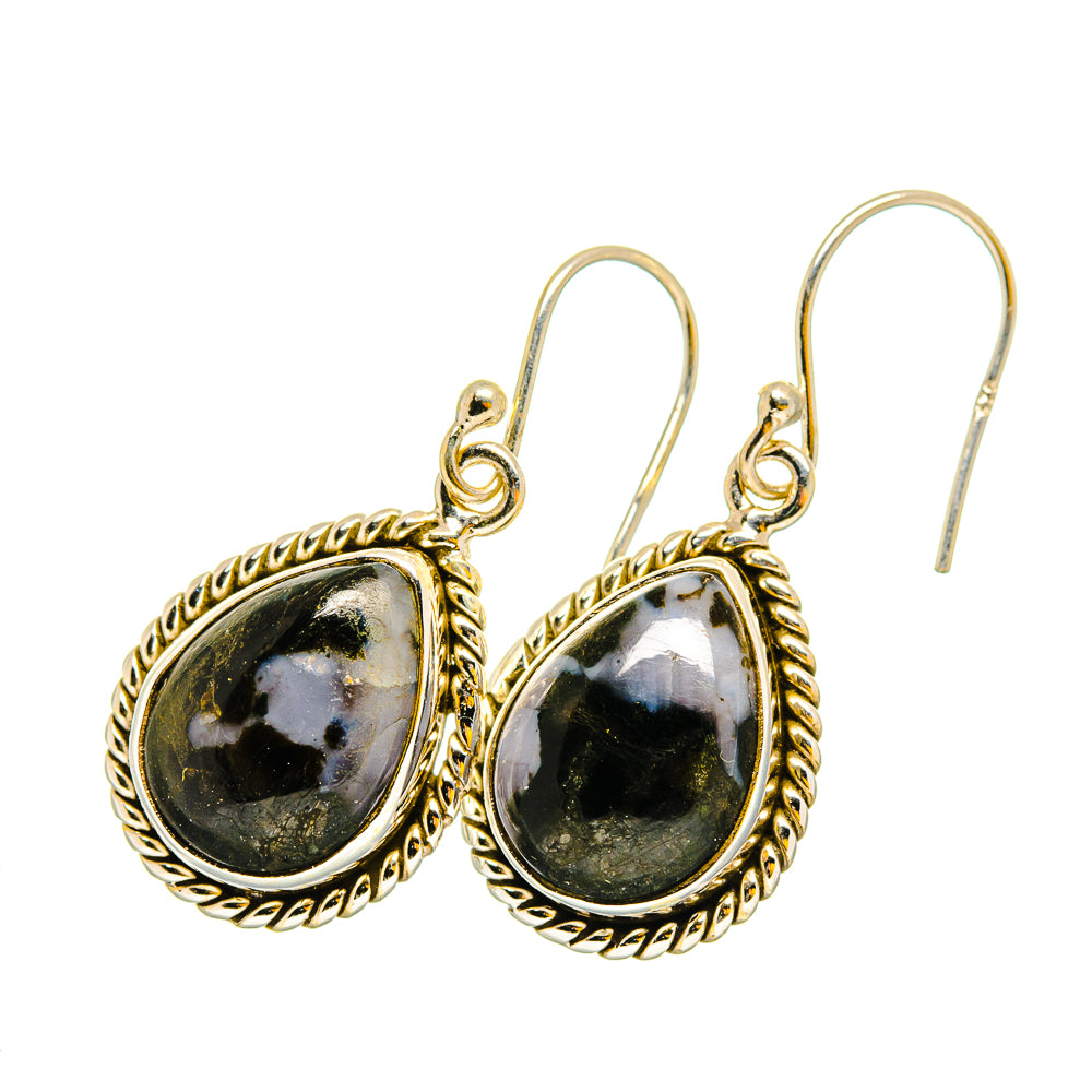 Gabbro Stone Earrings handcrafted by Anasilvercos - EARR420260 - Photo 2