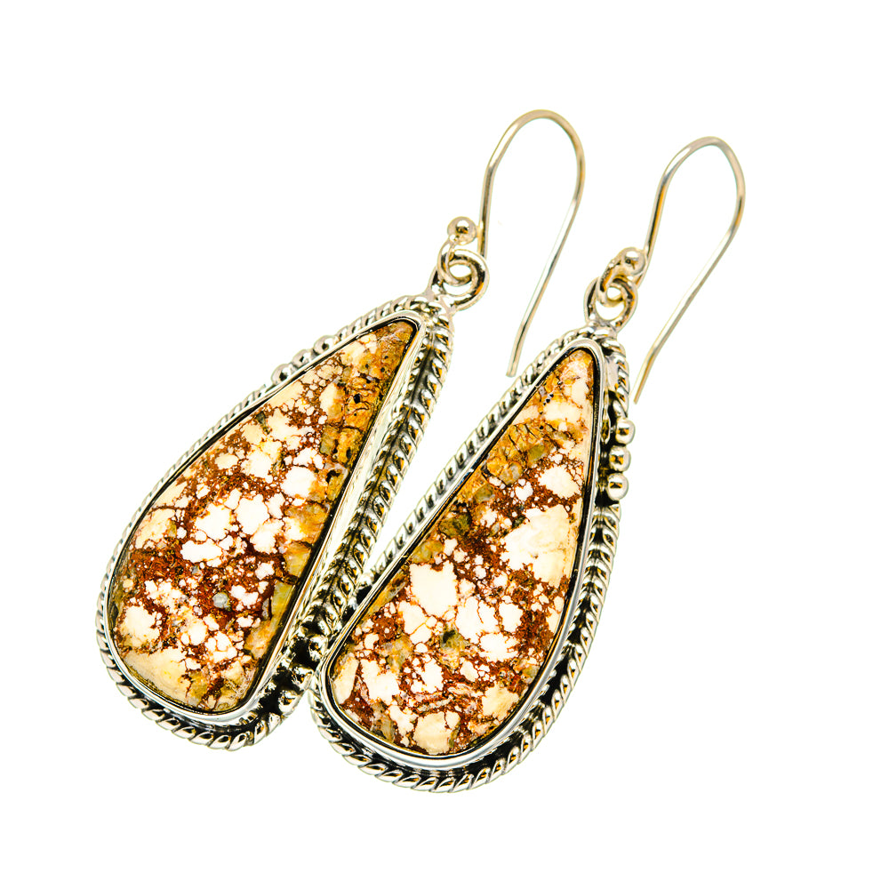 Wild Horse Jasper Earrings handcrafted by Anasilvercos - EARR420262
