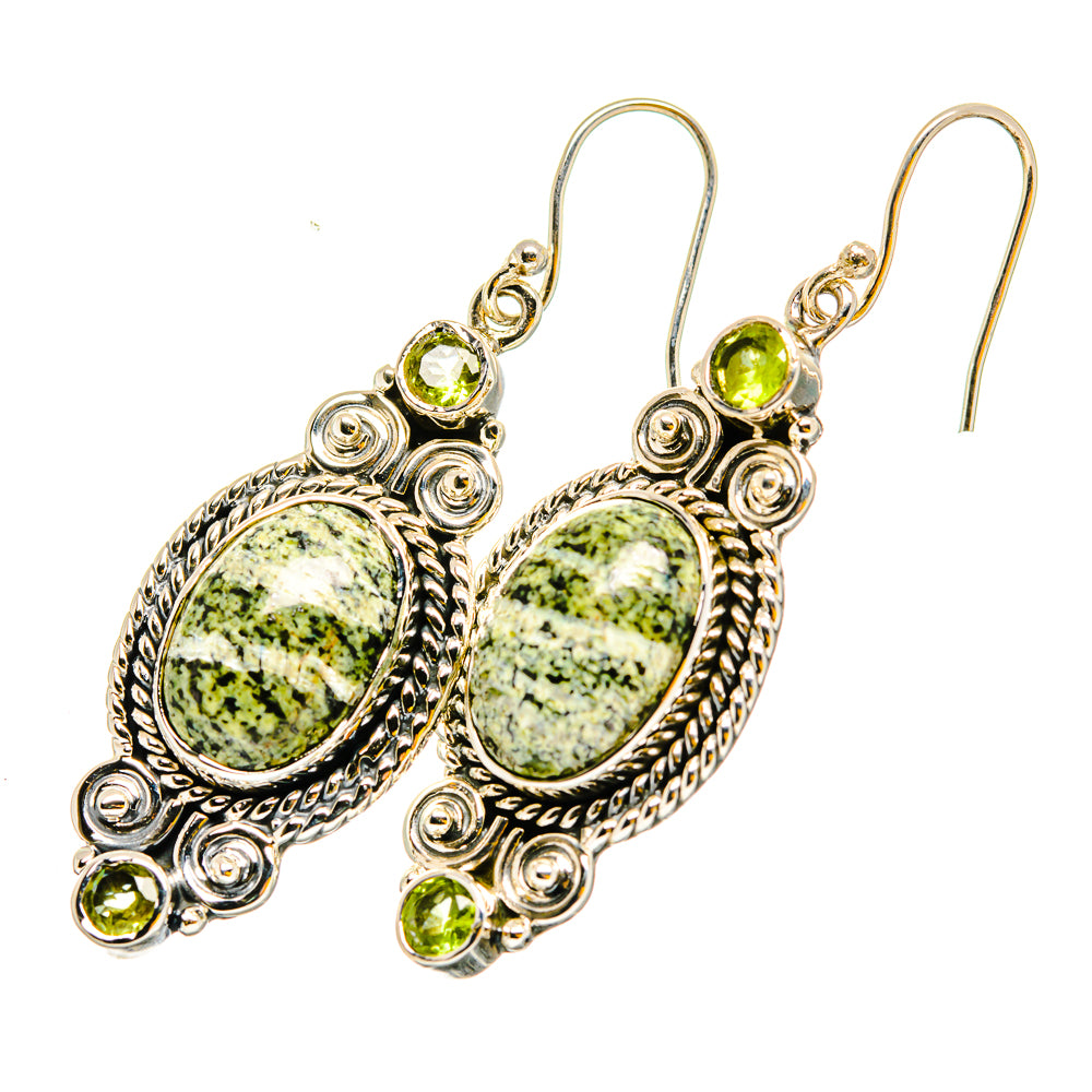 Lizard Jasper Earrings handcrafted by Anasilvercos - EARR420280