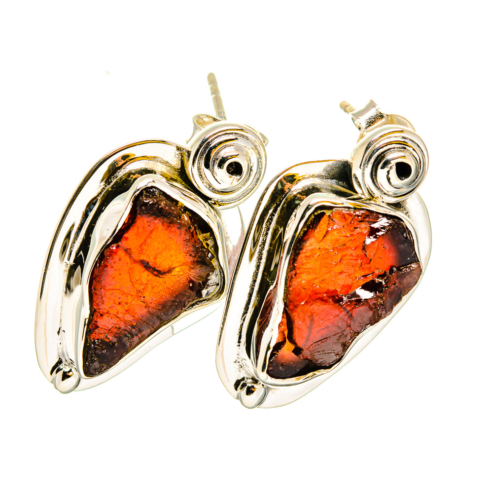 Garnet Earrings handcrafted by Anasilvercos - EARR420283