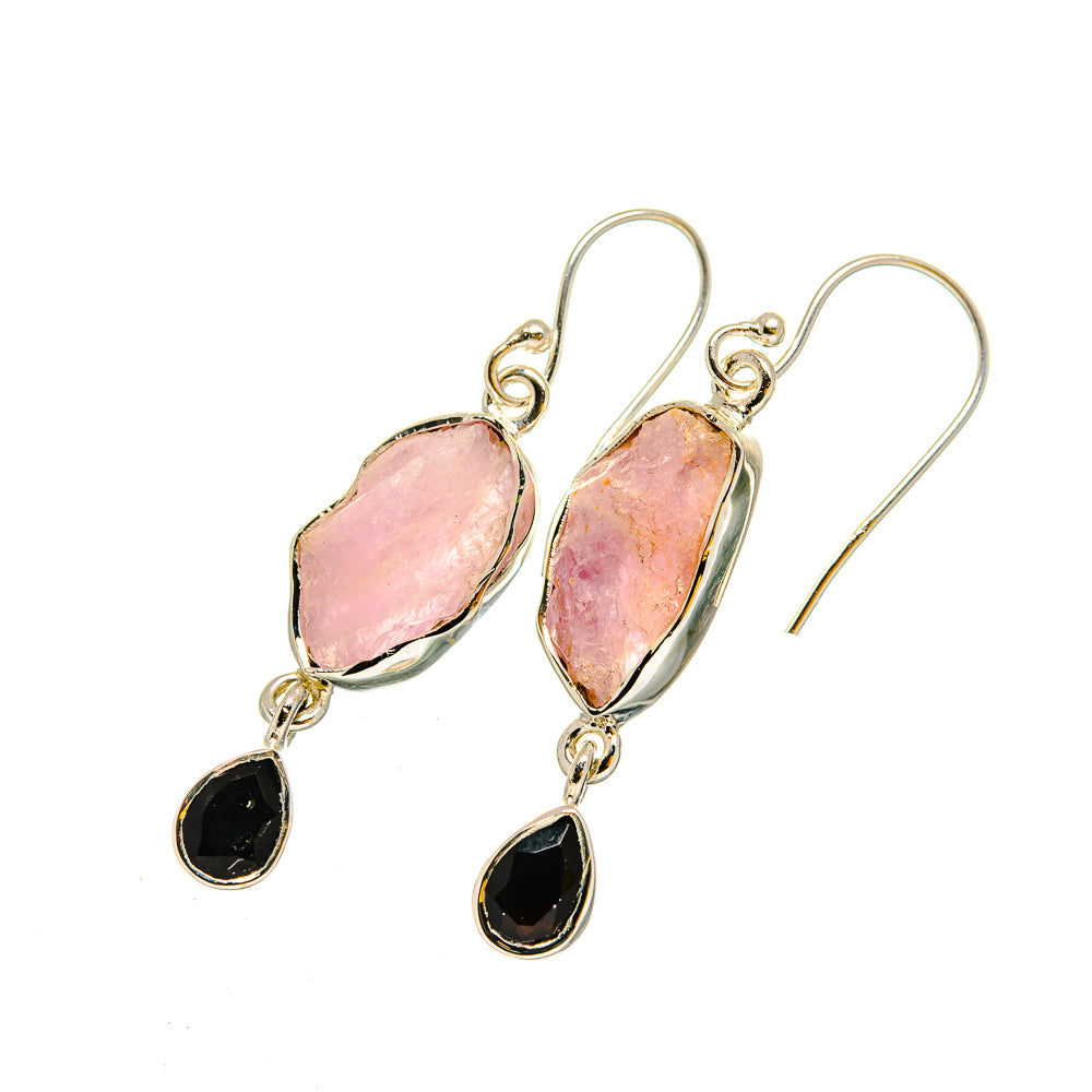 Rose Quartz Earrings handcrafted by Anasilvercos - EARR420297