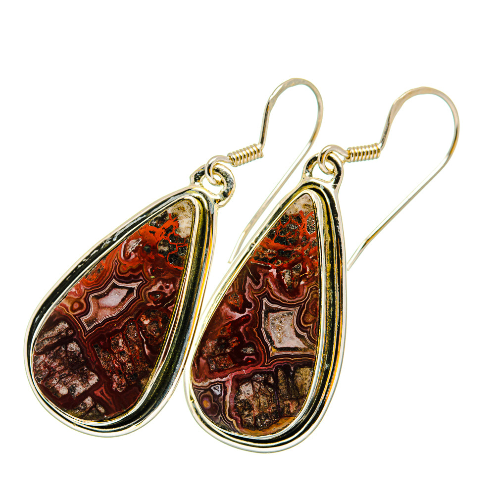 Crazy Lace Agate Earrings handcrafted by Anasilvercos - EARR420302