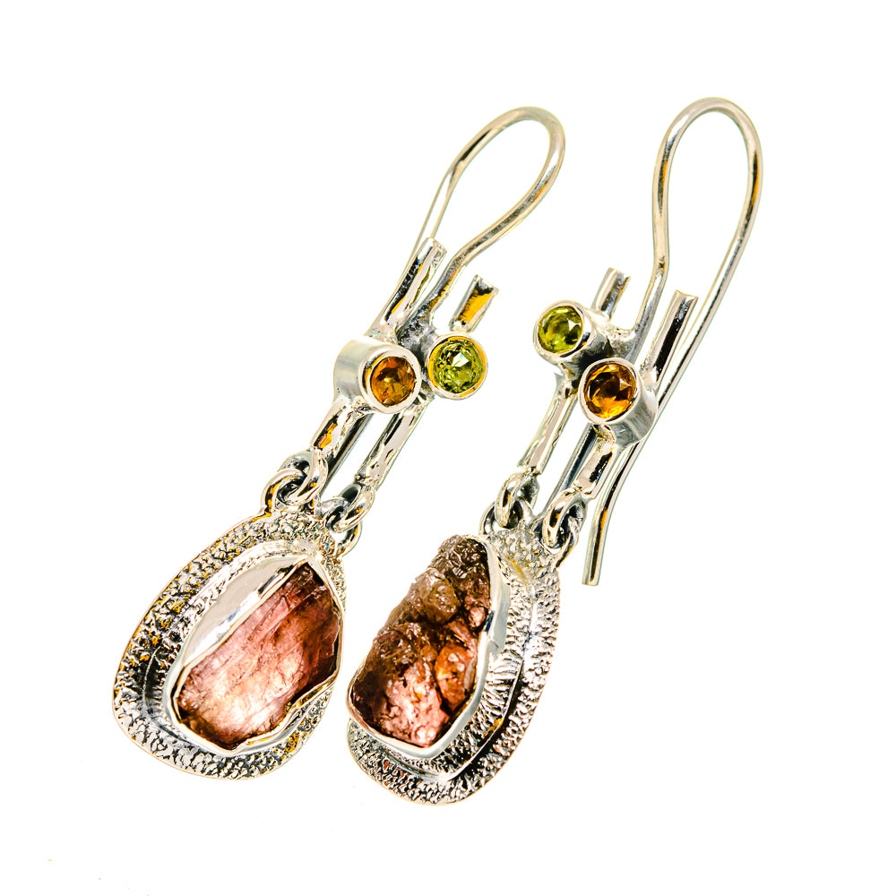 Pink Tourmaline Earrings handcrafted by Anasilvercos - EARR420310