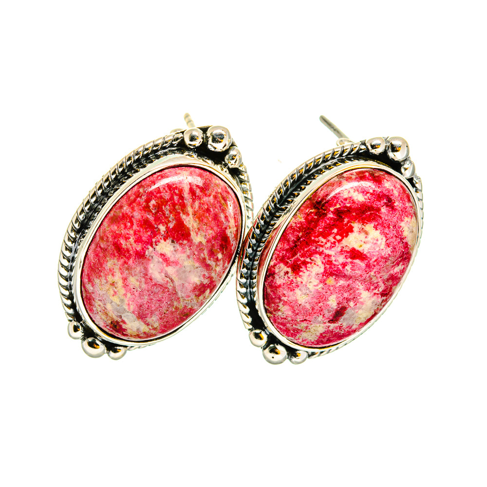 Thulite Earrings handcrafted by Anasilvercos - EARR420313