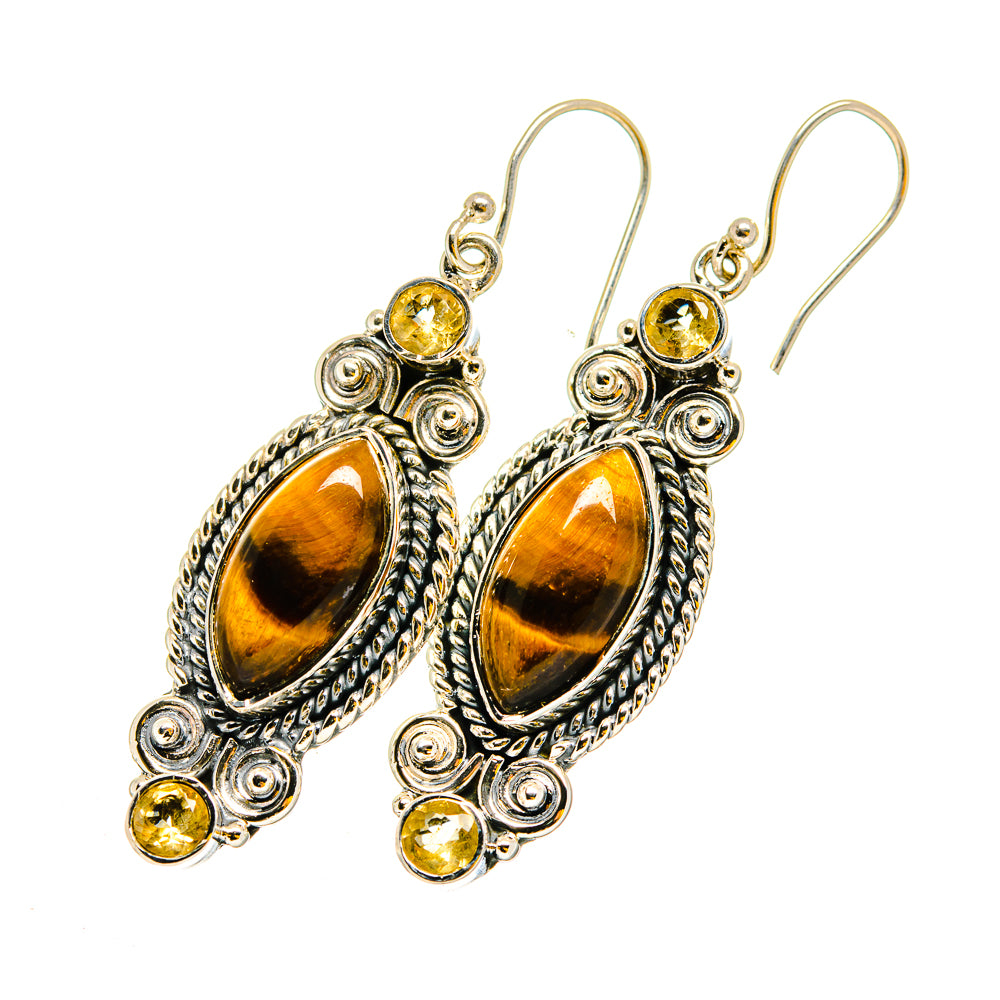Tiger Eye Earrings handcrafted by Anasilvercos - EARR420319