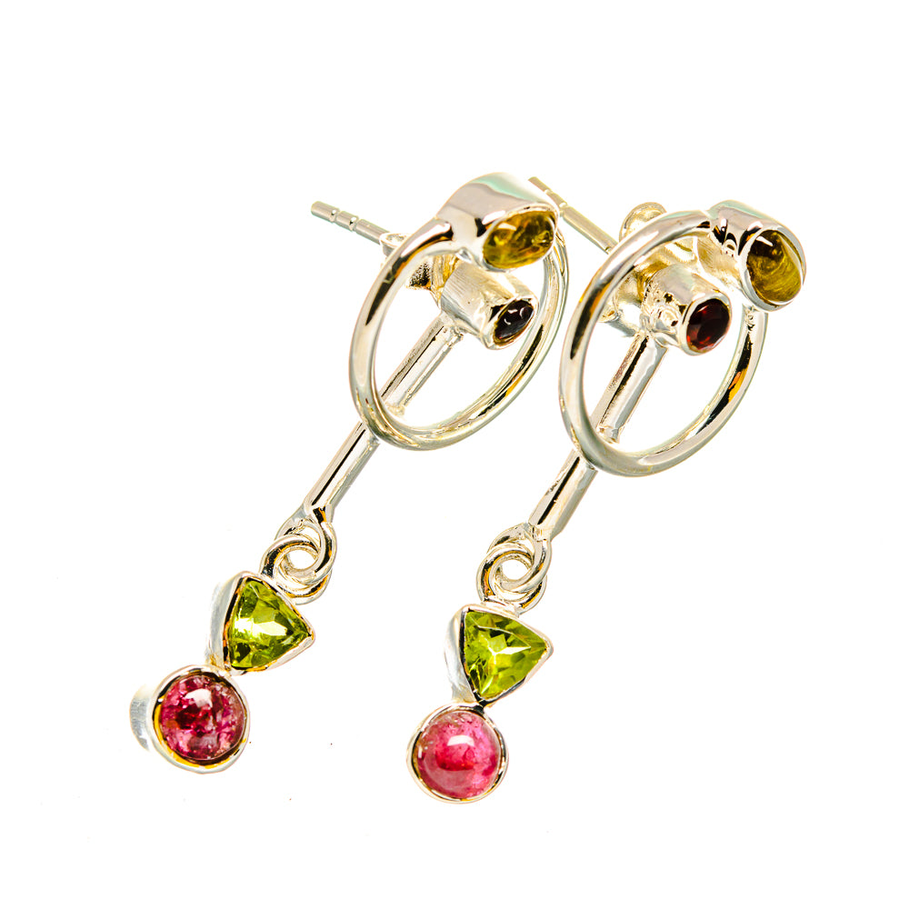 Pink Tourmaline Earrings handcrafted by Anasilvercos - EARR420320