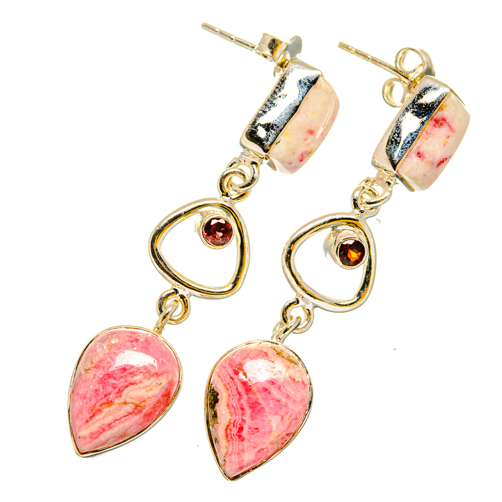 Rhodochrosite Earrings handcrafted by Anasilvercos - EARR420321