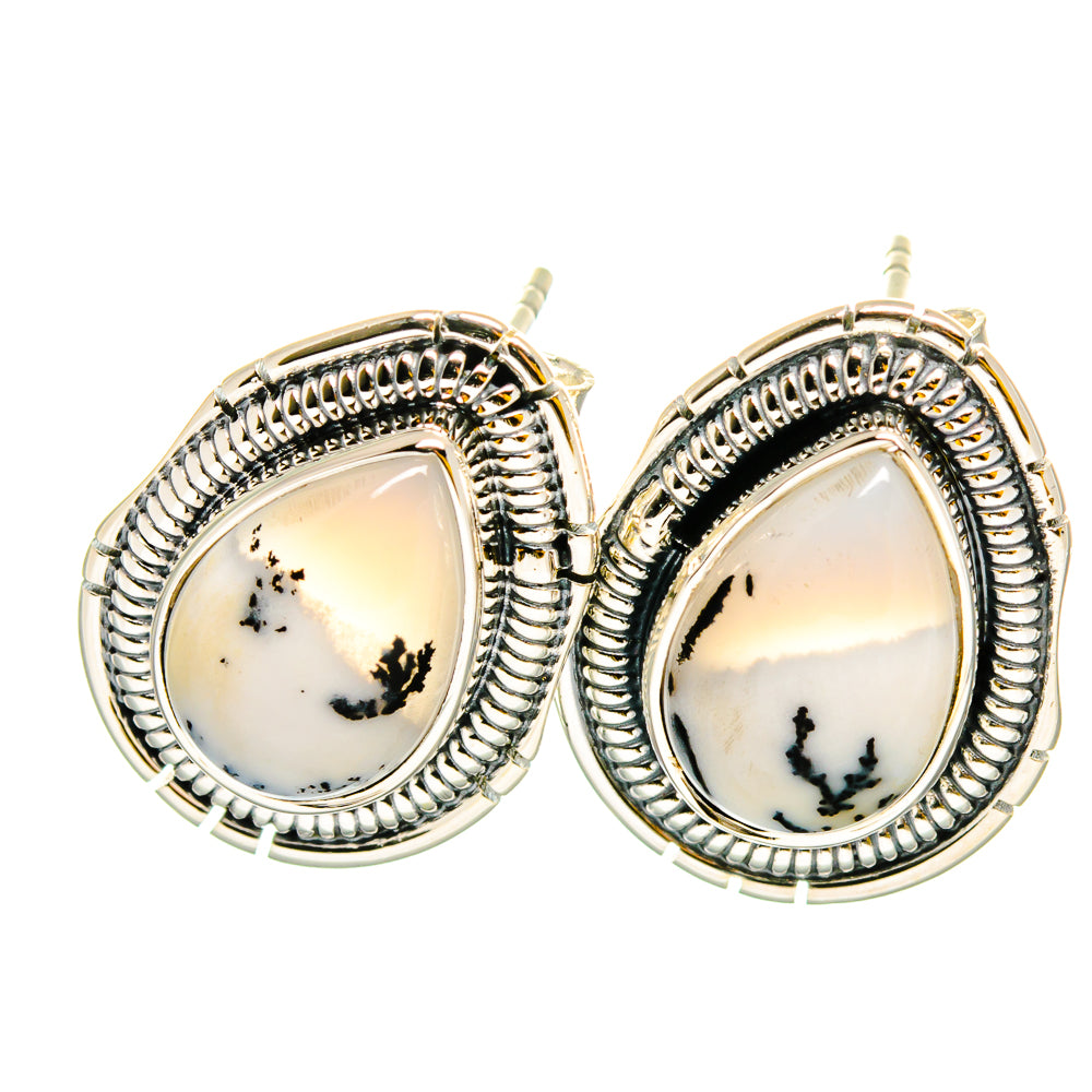 Dendritic Opal Earrings handcrafted by Anasilvercos - EARR420325