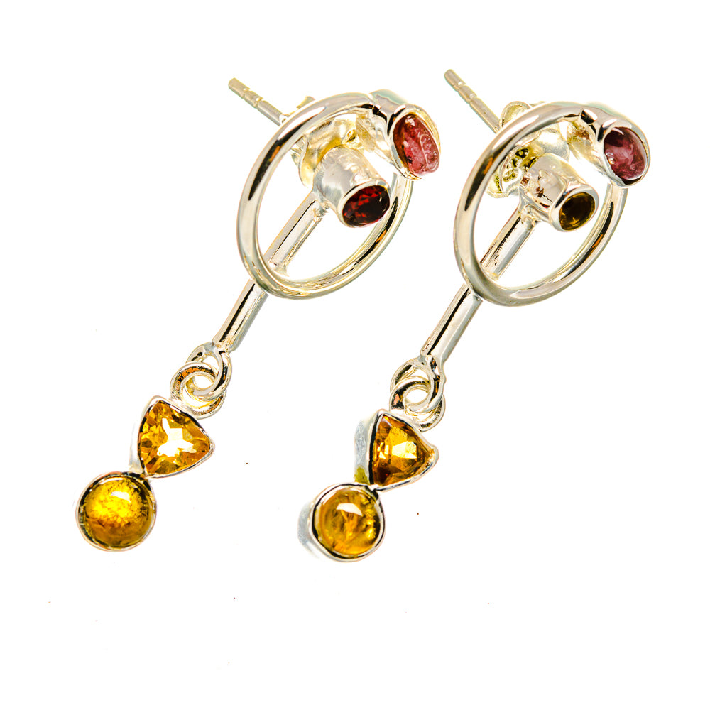 Garnet Earrings handcrafted by Anasilvercos - EARR420331