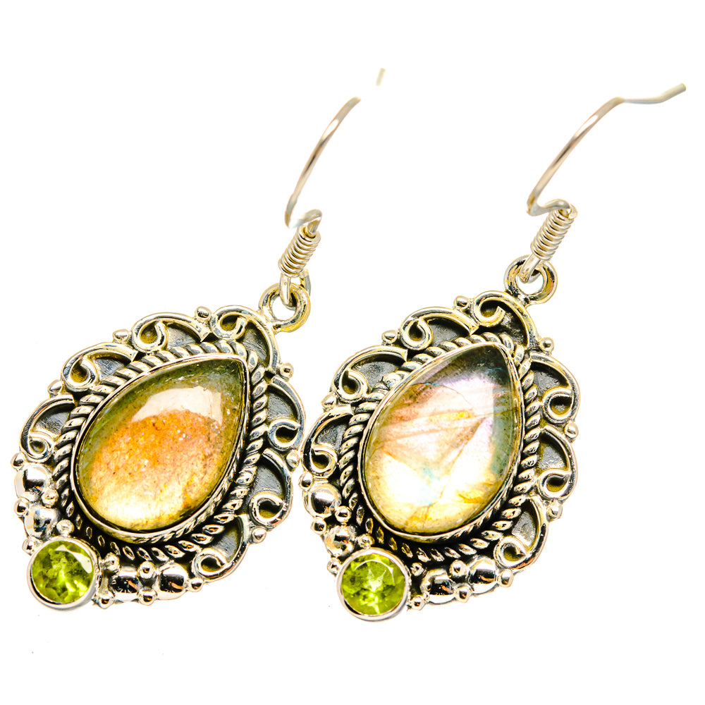 Labradorite Earrings handcrafted by Anasilvercos - EARR420343