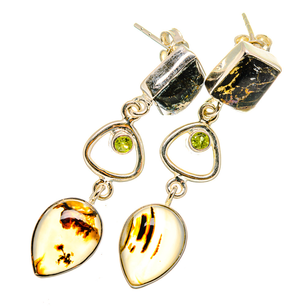 Montana Agate Earrings handcrafted by Anasilvercos - EARR420344