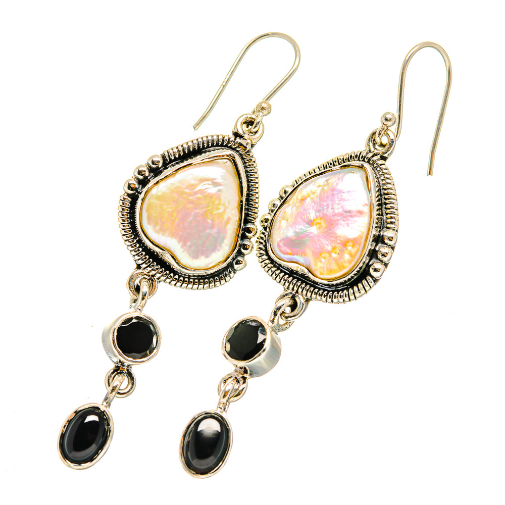 Mother Of Pearl Earrings handcrafted by Anasilvercos - EARR420351