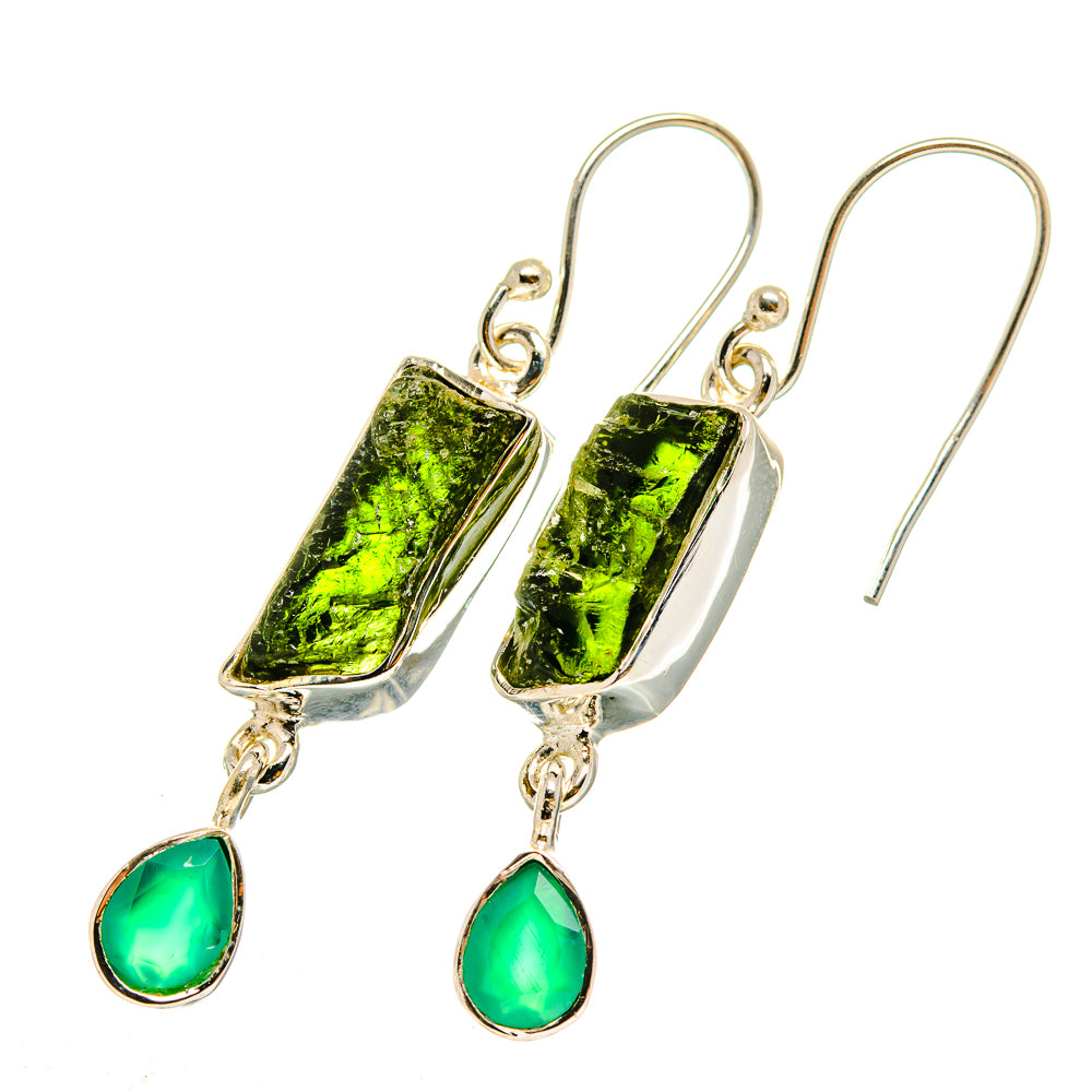 Chrome Diopside Earrings handcrafted by Anasilvercos - EARR420354