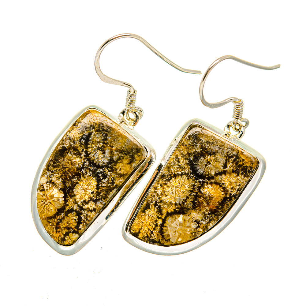 Fossil Coral Earrings handcrafted by Anasilvercos - EARR420381