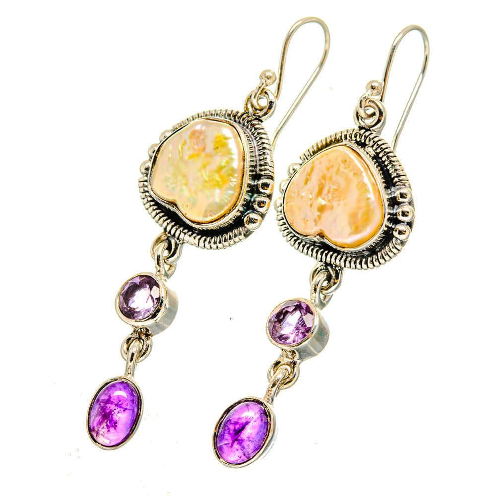 Mother Of Pearl Earrings handcrafted by Anasilvercos - EARR420386