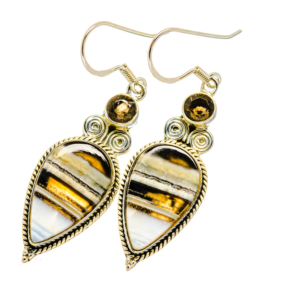 Montana Agate Earrings handcrafted by Anasilvercos - EARR420401