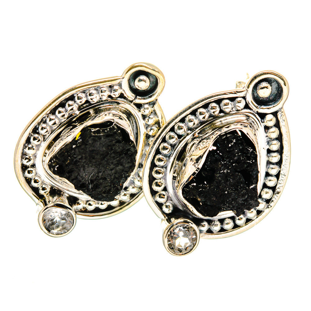 Black Tourmaline Earrings handcrafted by Anasilvercos - EARR420431