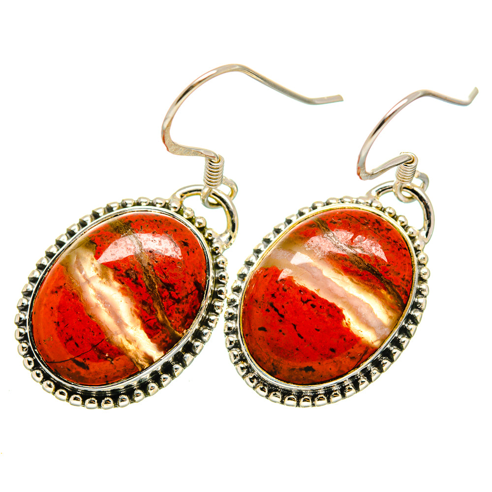Red Jasper Earrings handcrafted by Anasilvercos - EARR420439