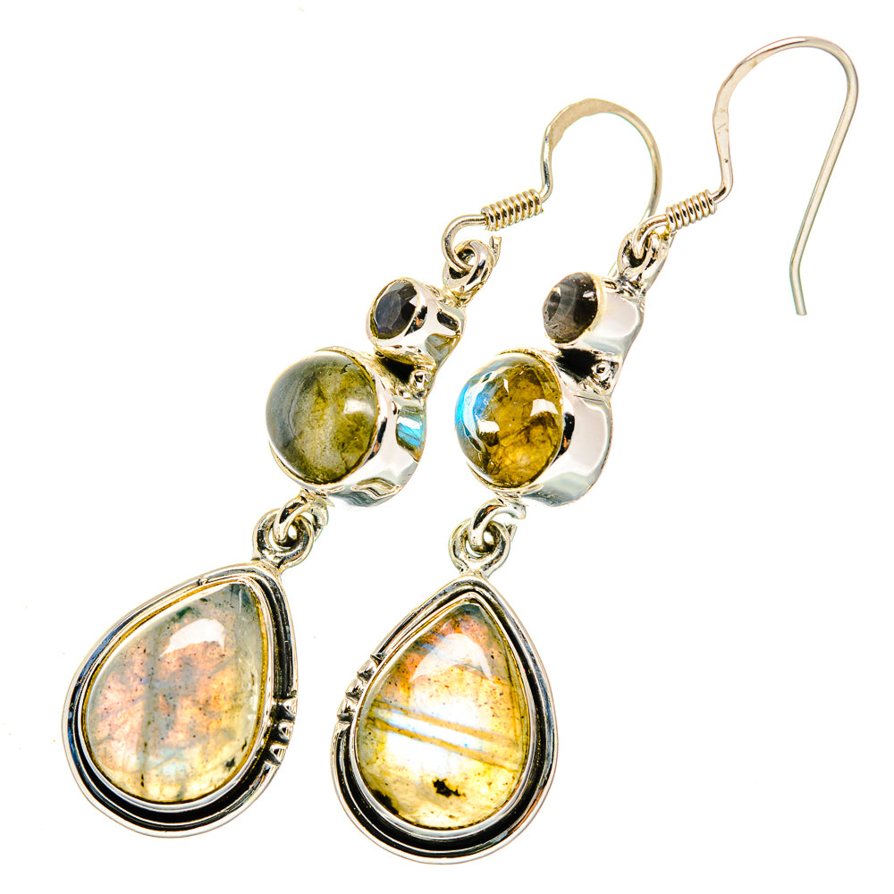 Labradorite Earrings handcrafted by Anasilvercos - EARR420444