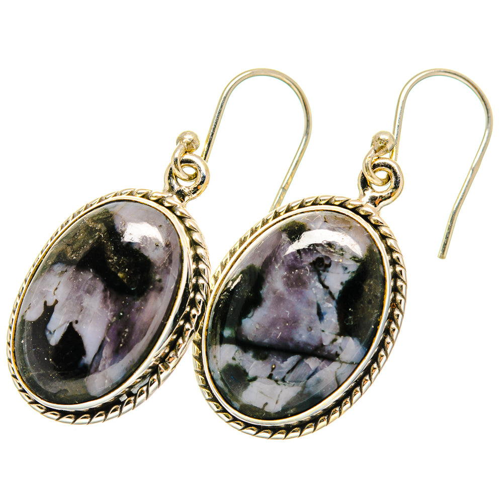 Gabbro Stone Earrings handcrafted by Anasilvercos - EARR420453 - Photo 2