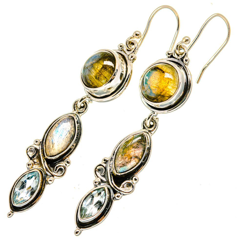 Labradorite Earrings handcrafted by Anasilvercos - EARR420464