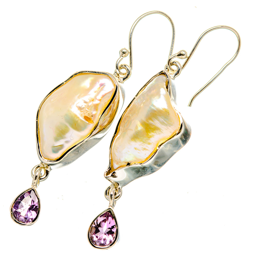 Mother Of Pearl Earrings handcrafted by Anasilvercos - EARR420465
