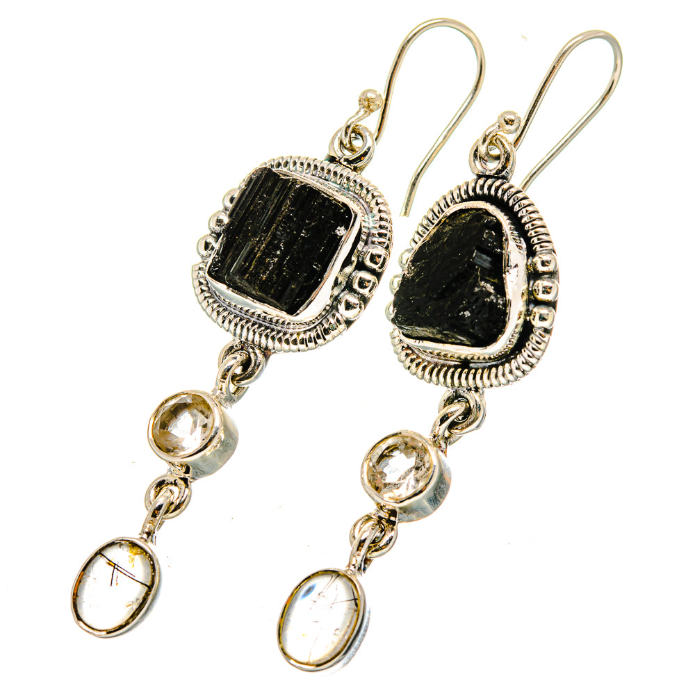 Black Tourmaline Earrings handcrafted by Anasilvercos - EARR420466
