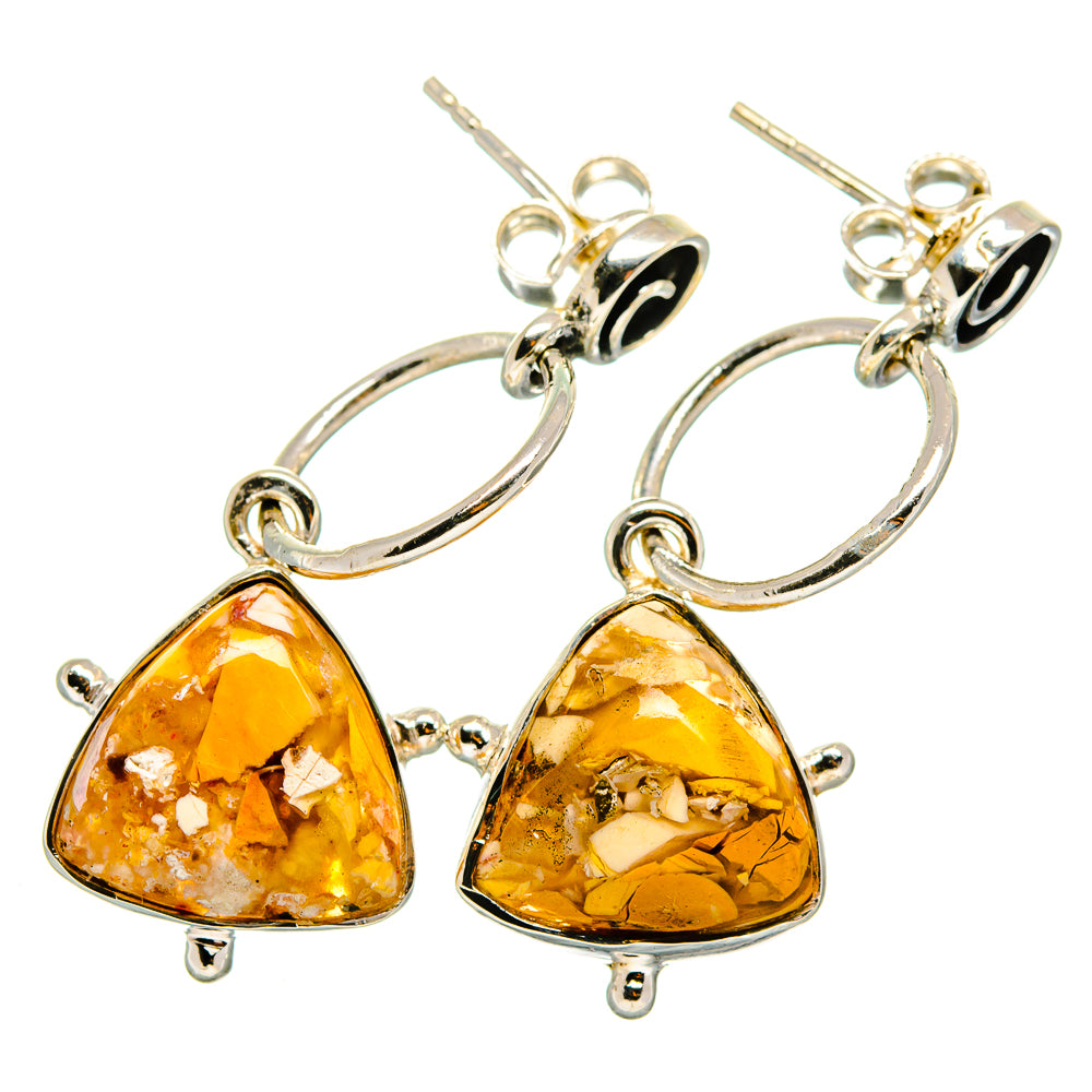 Brecciated Mookaite Earrings handcrafted by Anasilvercos - EARR420470
