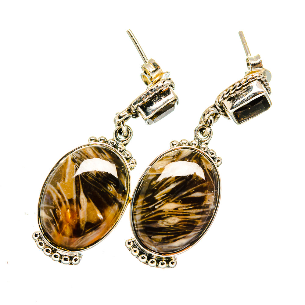 Peanut Wood Jasper Earrings handcrafted by Anasilvercos - EARR420486